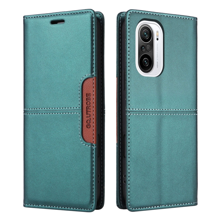 For Redmi K40 GQUTROBE G01 RFID Anti-theft Leather Phone Case
