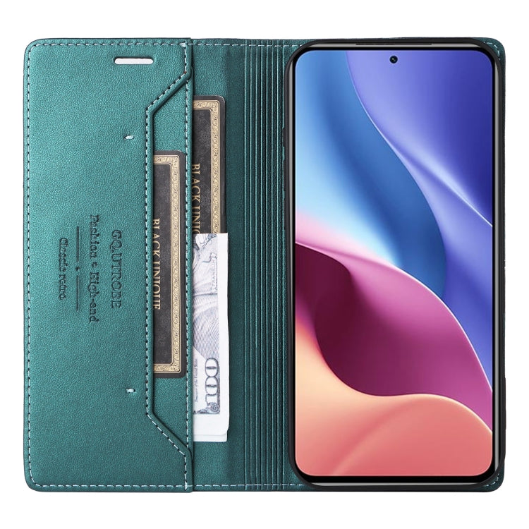 For Redmi K40 GQUTROBE G01 RFID Anti-theft Leather Phone Case