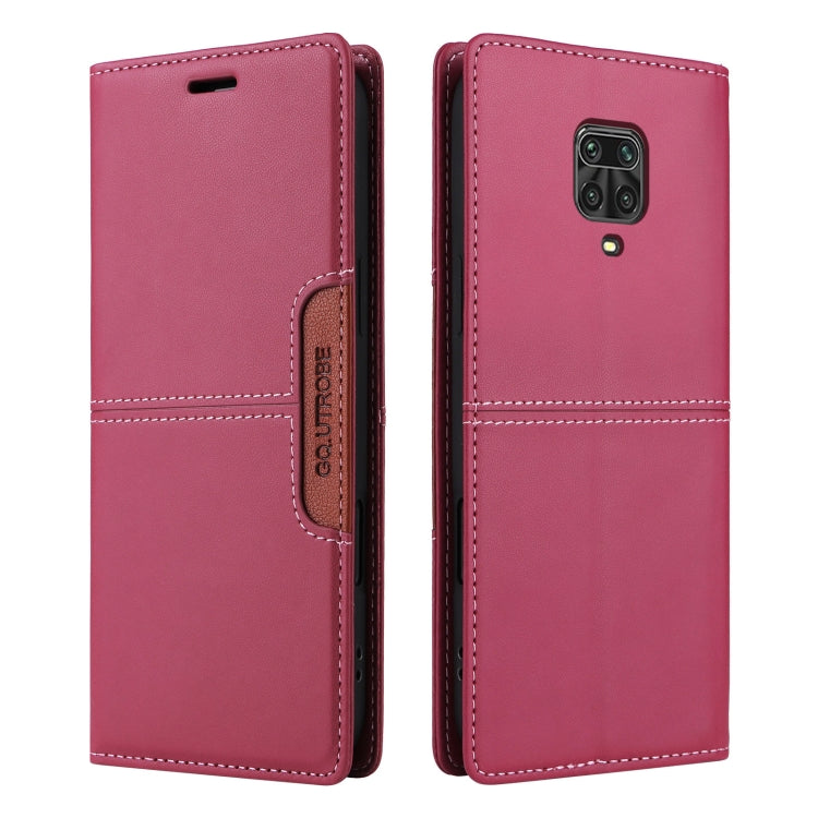 For Redmi Note 9S GQUTROBE G01 RFID Anti-theft Leather Phone Case