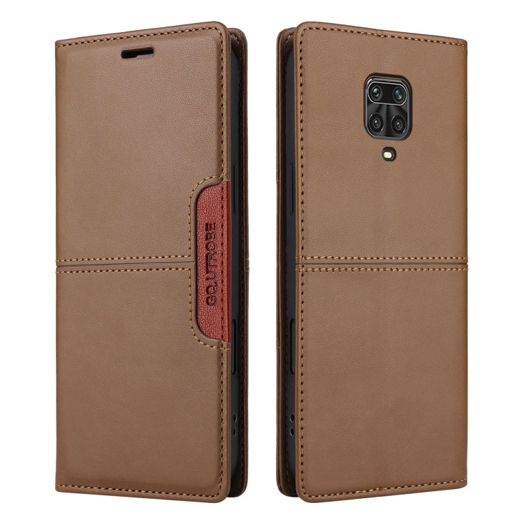 For Redmi Note 9S GQUTROBE G01 RFID Anti-theft Leather Phone Case