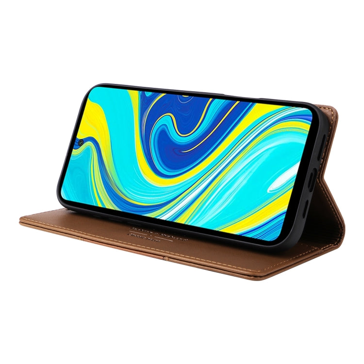 For Redmi Note 9S GQUTROBE G01 RFID Anti-theft Leather Phone Case