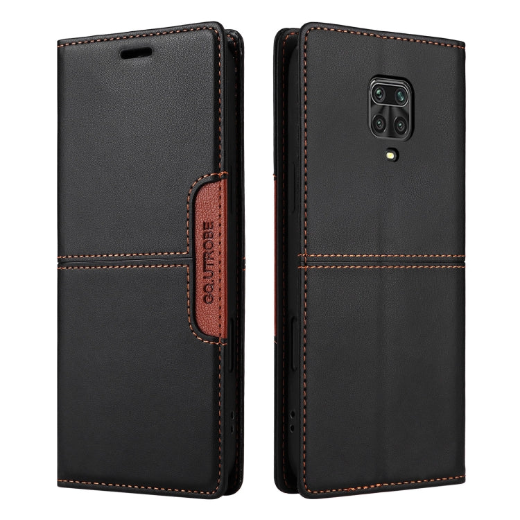 For Redmi Note 9S GQUTROBE G01 RFID Anti-theft Leather Phone Case