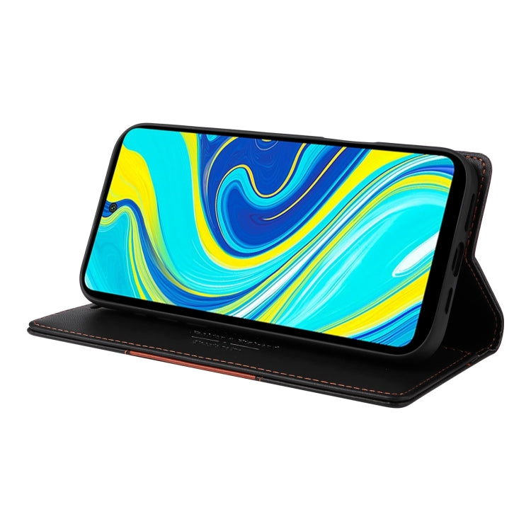 For Redmi Note 9S GQUTROBE G01 RFID Anti-theft Leather Phone Case