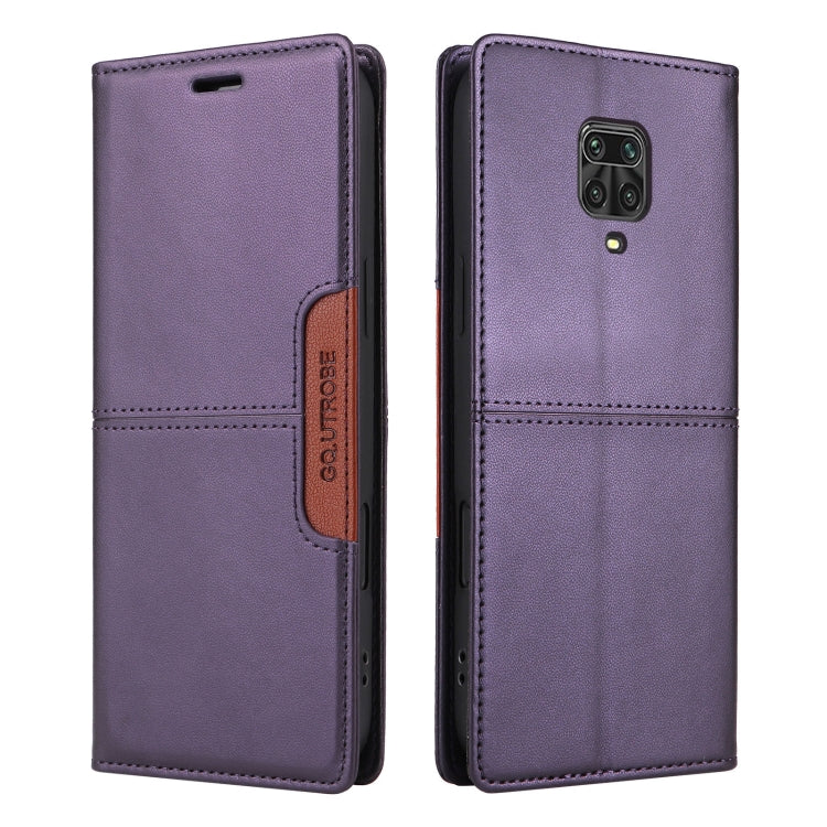 For Redmi Note 9S GQUTROBE G01 RFID Anti-theft Leather Phone Case
