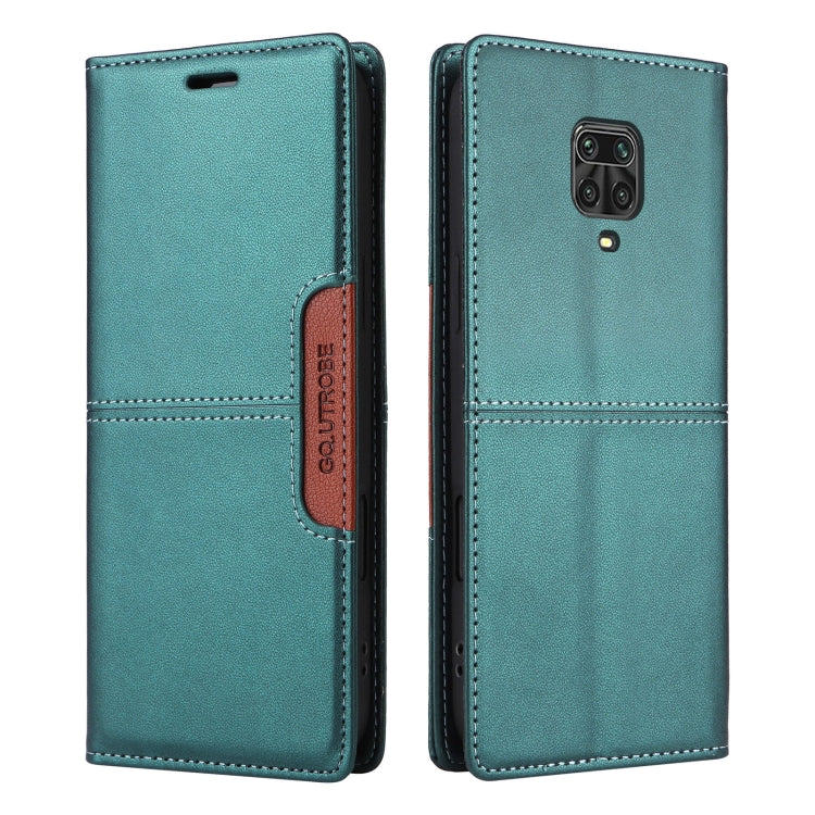 For Redmi Note 9S GQUTROBE G01 RFID Anti-theft Leather Phone Case