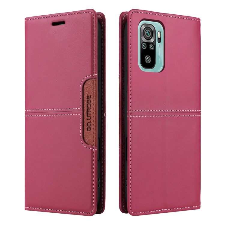 For Redmi Note 10 4G GQUTROBE G01 RFID Anti-theft Leather Phone Case