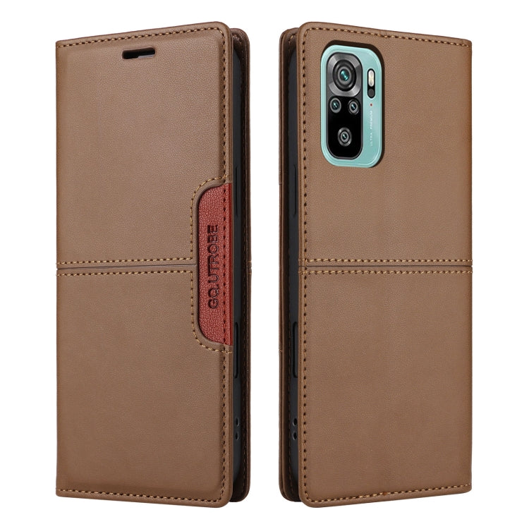 For Redmi Note 10 4G GQUTROBE G01 RFID Anti-theft Leather Phone Case