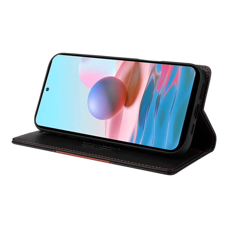 For Redmi Note 10 4G GQUTROBE G01 RFID Anti-theft Leather Phone Case