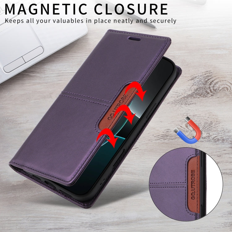 For Redmi Note 10 4G GQUTROBE G01 RFID Anti-theft Leather Phone Case