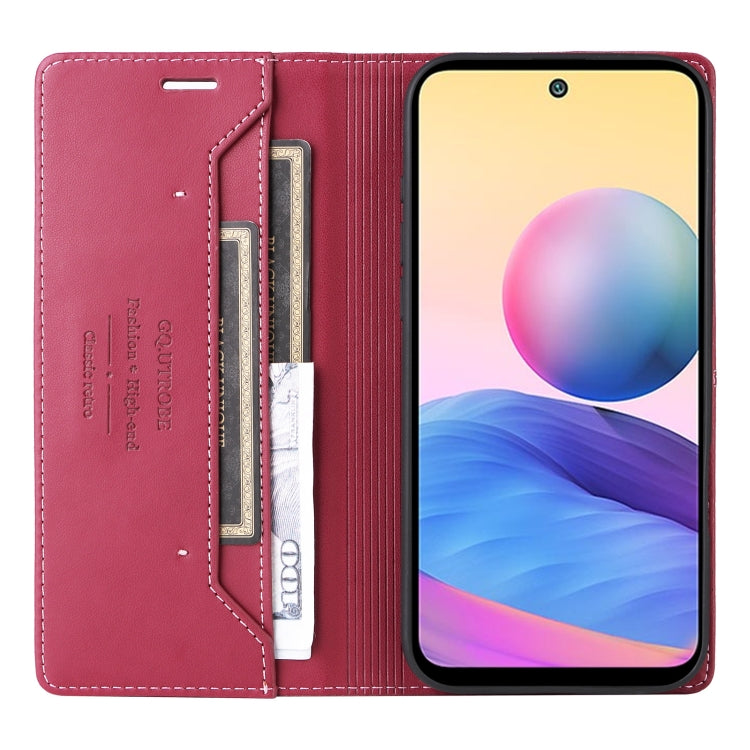For Redmi Note 10 5G GQUTROBE G01 RFID Anti-theft Leather Phone Case