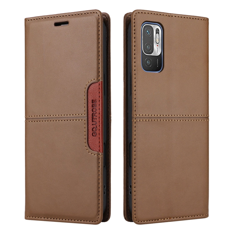 For Redmi Note 10 5G GQUTROBE G01 RFID Anti-theft Leather Phone Case