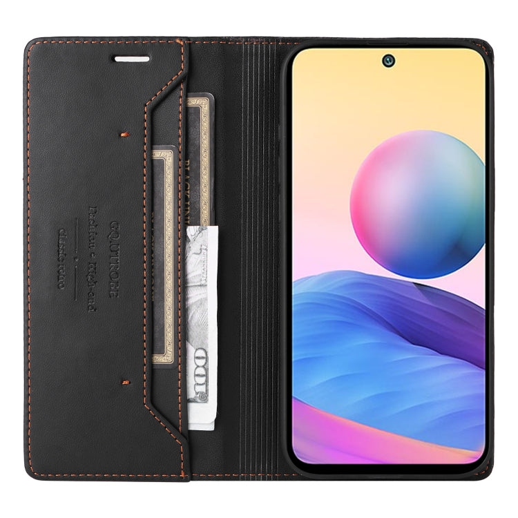 For Redmi Note 10 5G GQUTROBE G01 RFID Anti-theft Leather Phone Case