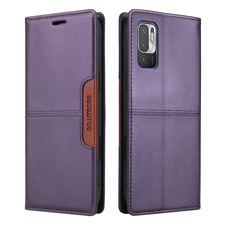 For Redmi Note 10 5G GQUTROBE G01 RFID Anti-theft Leather Phone Case