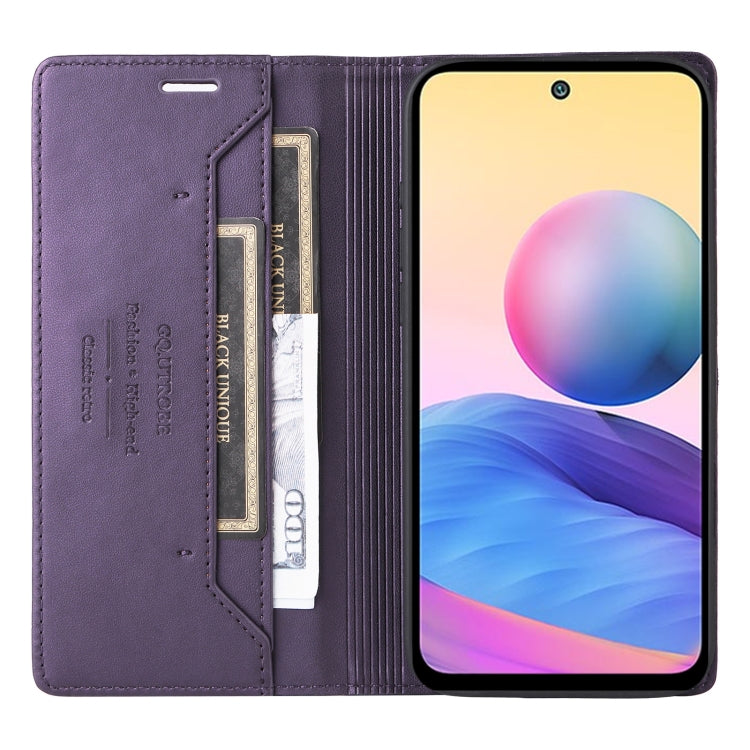 For Redmi Note 10 5G GQUTROBE G01 RFID Anti-theft Leather Phone Case
