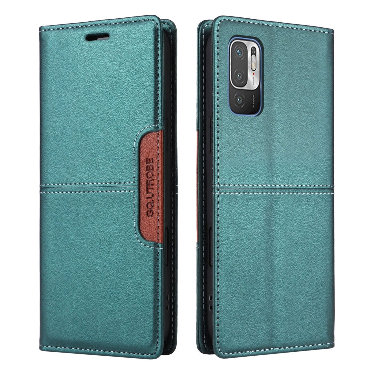 For Redmi Note 10 5G GQUTROBE G01 RFID Anti-theft Leather Phone Case