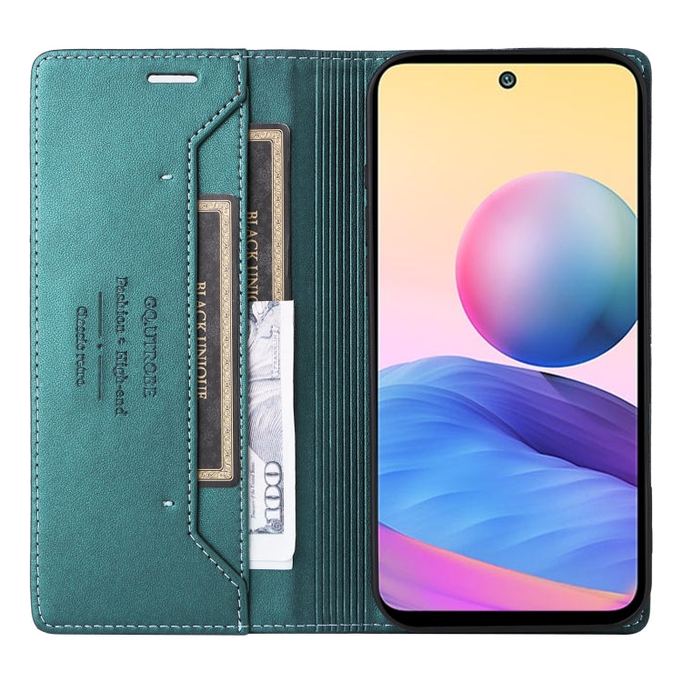 For Redmi Note 10 5G GQUTROBE G01 RFID Anti-theft Leather Phone Case