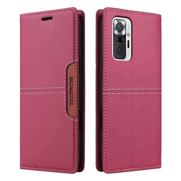 For Redmi Note 10 Pro 4G GQUTROBE G01 RFID Anti-theft Leather Phone Case