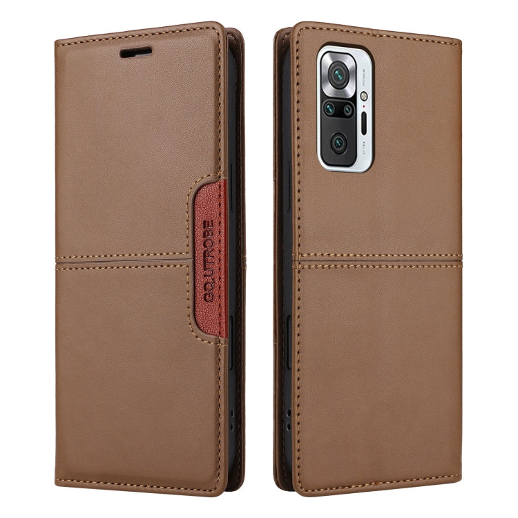 For Redmi Note 10 Pro 4G GQUTROBE G01 RFID Anti-theft Leather Phone Case