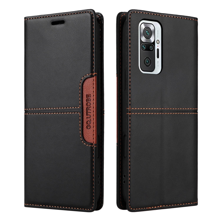 For Redmi Note 10 Pro 4G GQUTROBE G01 RFID Anti-theft Leather Phone Case