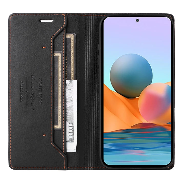 For Redmi Note 10 Pro 4G GQUTROBE G01 RFID Anti-theft Leather Phone Case