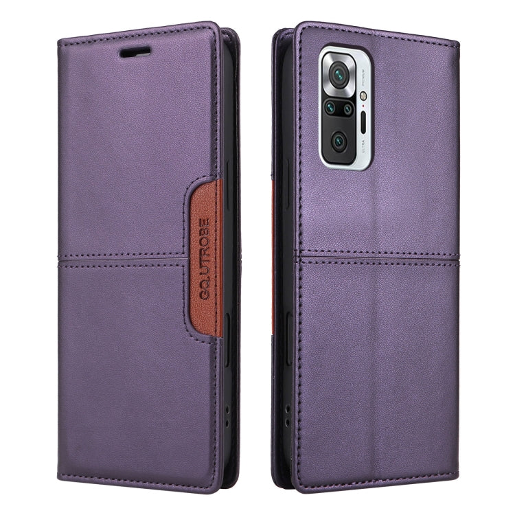 For Redmi Note 10 Pro 4G GQUTROBE G01 RFID Anti-theft Leather Phone Case