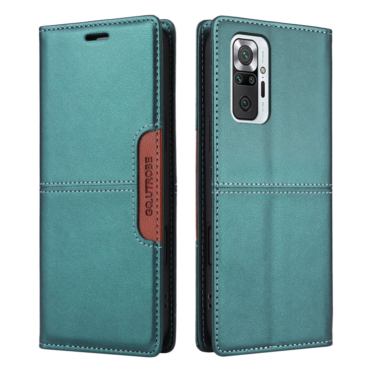 For Redmi Note 10 Pro 4G GQUTROBE G01 RFID Anti-theft Leather Phone Case