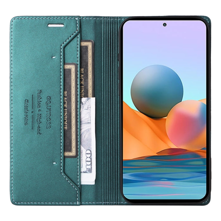 For Redmi Note 10 Pro 4G GQUTROBE G01 RFID Anti-theft Leather Phone Case