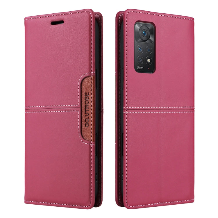 For Redmi Note 11 Pro Global GQUTROBE G01 RFID Anti-theft Leather Phone Case