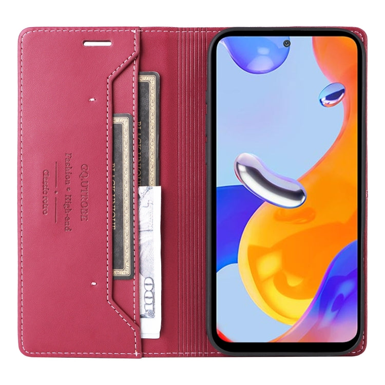 For Redmi Note 11 Pro Global GQUTROBE G01 RFID Anti-theft Leather Phone Case