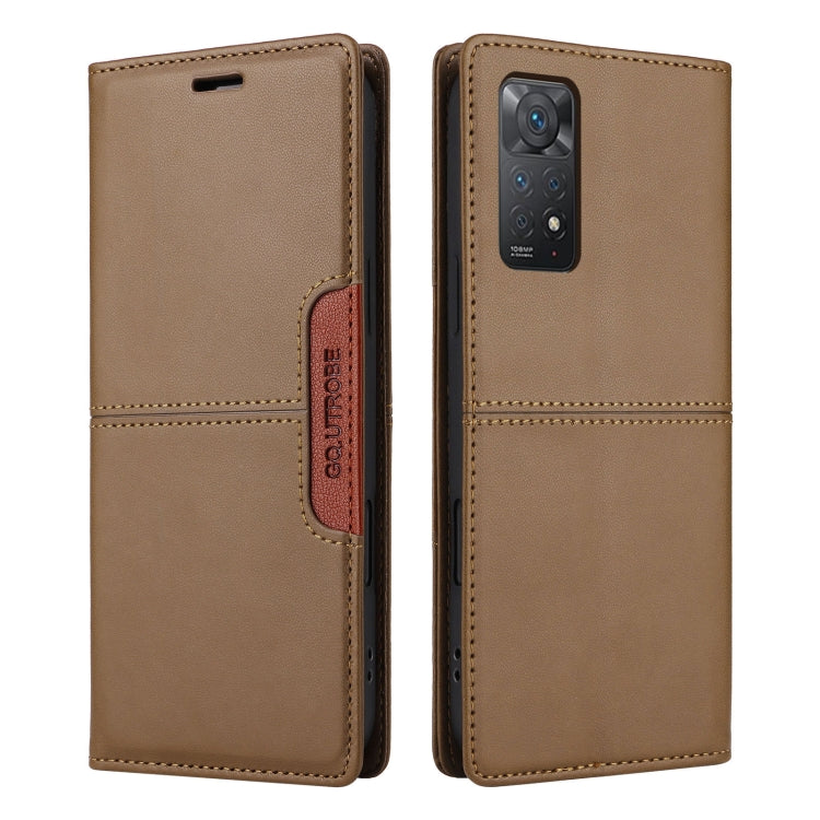 For Redmi Note 11 Pro Global GQUTROBE G01 RFID Anti-theft Leather Phone Case