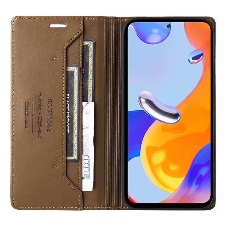 For Redmi Note 11 Pro Global GQUTROBE G01 RFID Anti-theft Leather Phone Case