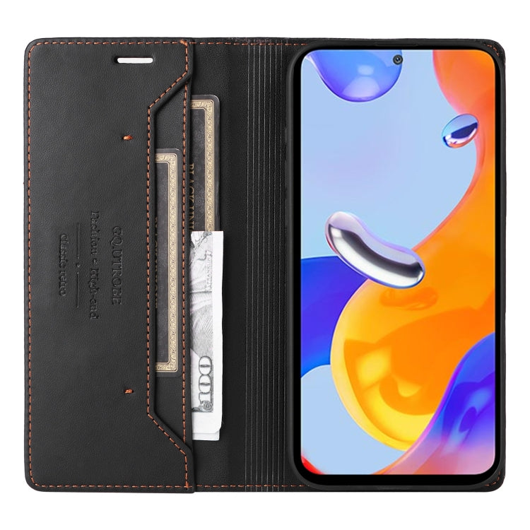 For Redmi Note 11 Pro Global GQUTROBE G01 RFID Anti-theft Leather Phone Case