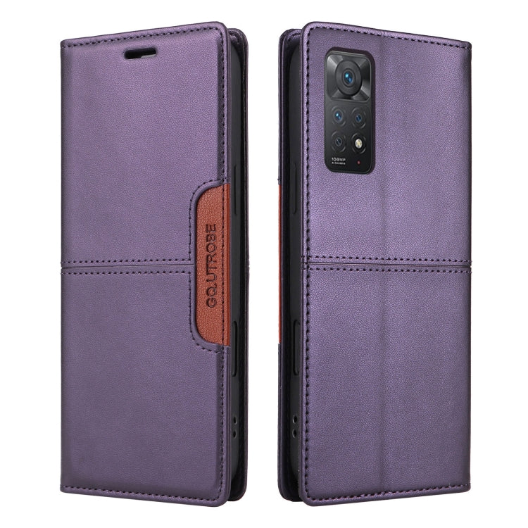 For Redmi Note 11 Pro Global GQUTROBE G01 RFID Anti-theft Leather Phone Case