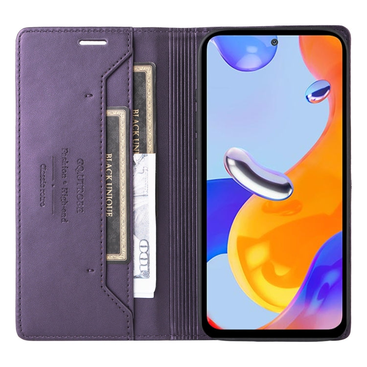 For Redmi Note 11 Pro Global GQUTROBE G01 RFID Anti-theft Leather Phone Case