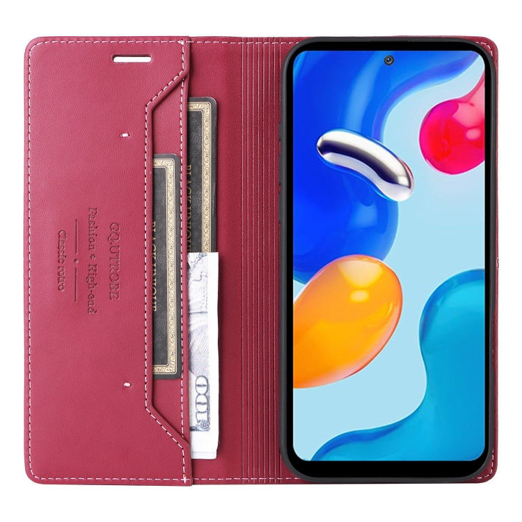 For Redmi Note 11S / 12S GQUTROBE G01 RFID Anti-theft Leather Phone Case