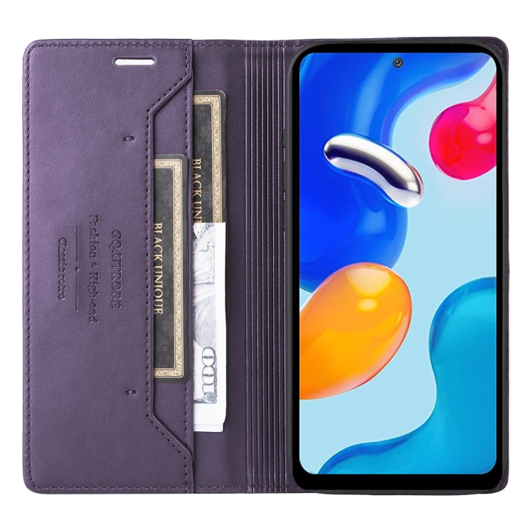 For Redmi Note 11S / 12S GQUTROBE G01 RFID Anti-theft Leather Phone Case