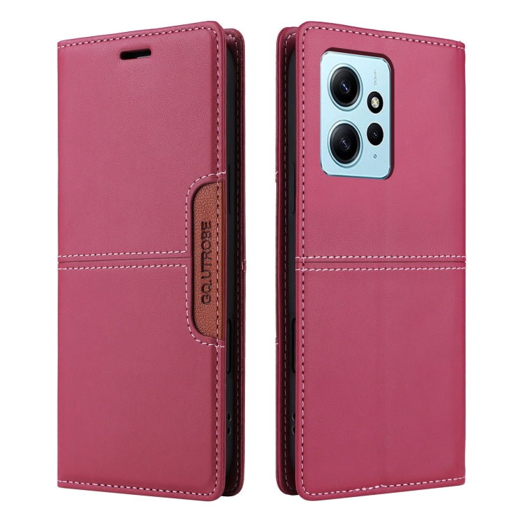 For Redmi Note 12 4G GQUTROBE G01 RFID Anti-theft Leather Phone Case