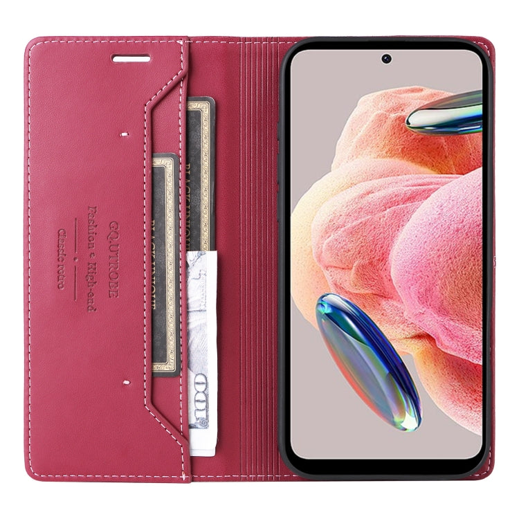 For Redmi Note 12 4G GQUTROBE G01 RFID Anti-theft Leather Phone Case