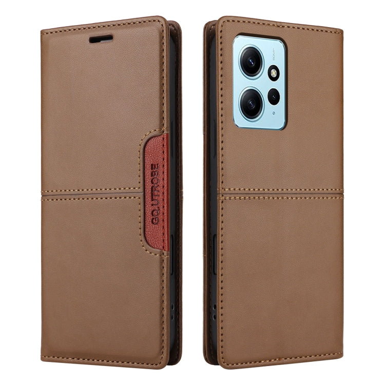 For Redmi Note 12 4G GQUTROBE G01 RFID Anti-theft Leather Phone Case