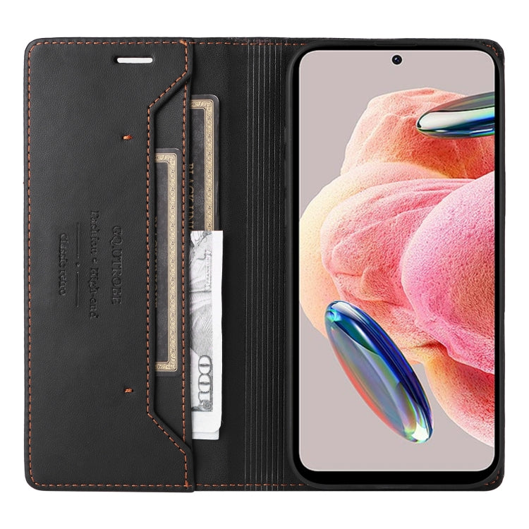 For Redmi Note 12 4G GQUTROBE G01 RFID Anti-theft Leather Phone Case