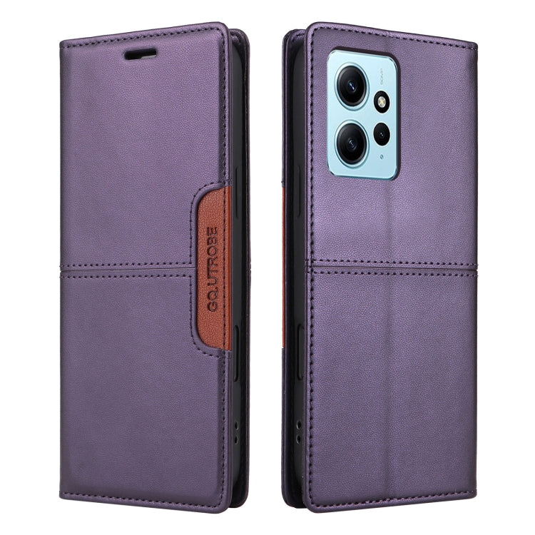 For Redmi Note 12 4G GQUTROBE G01 RFID Anti-theft Leather Phone Case