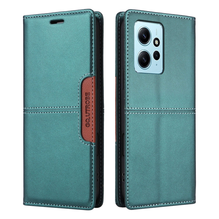 For Redmi Note 12 4G GQUTROBE G01 RFID Anti-theft Leather Phone Case