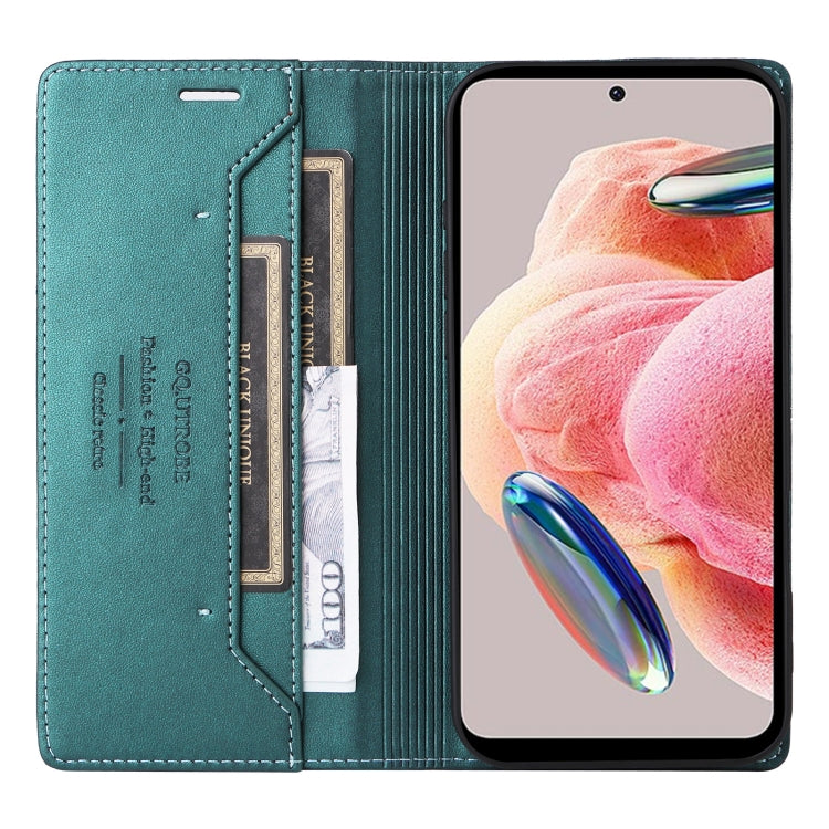 For Redmi Note 12 4G GQUTROBE G01 RFID Anti-theft Leather Phone Case