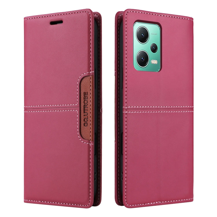 For Redmi Note 12 5G GQUTROBE G01 RFID Anti-theft Leather Phone Case