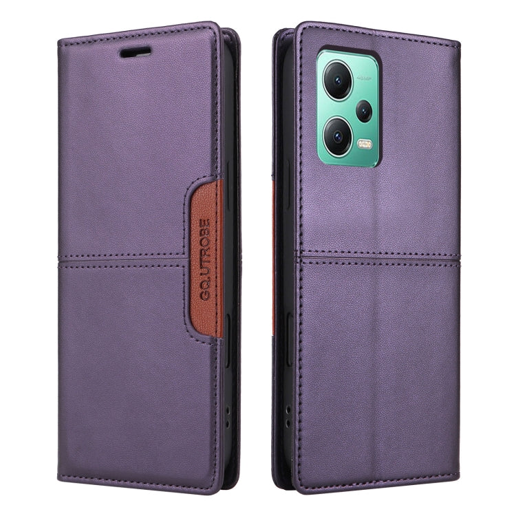 For Redmi Note 12 5G GQUTROBE G01 RFID Anti-theft Leather Phone Case
