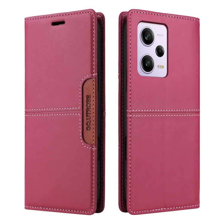 For Redmi Note 12 Pro 5G GQUTROBE G01 RFID Anti-theft Leather Phone Case