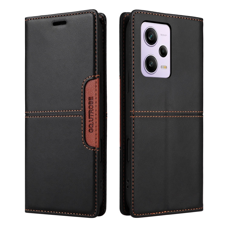 For Redmi Note 12 Pro 5G GQUTROBE G01 RFID Anti-theft Leather Phone Case