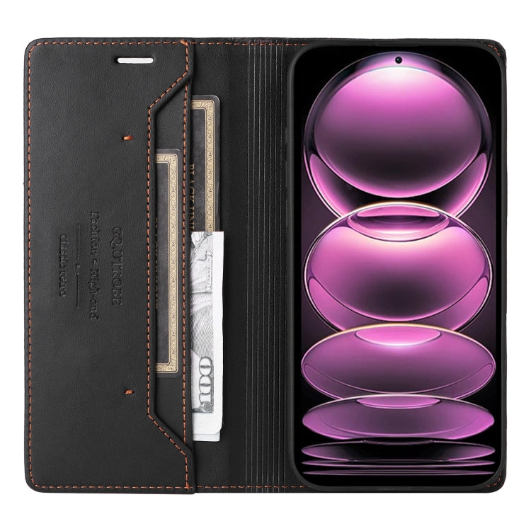 For Redmi Note 12 Pro 5G GQUTROBE G01 RFID Anti-theft Leather Phone Case