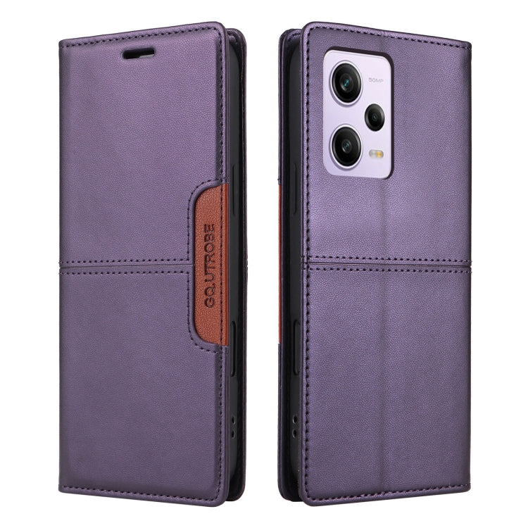 For Redmi Note 12 Pro 5G GQUTROBE G01 RFID Anti-theft Leather Phone Case