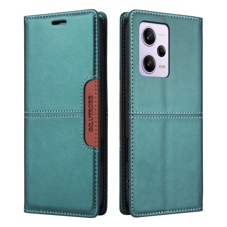 For Redmi Note 12 Pro 5G GQUTROBE G01 RFID Anti-theft Leather Phone Case